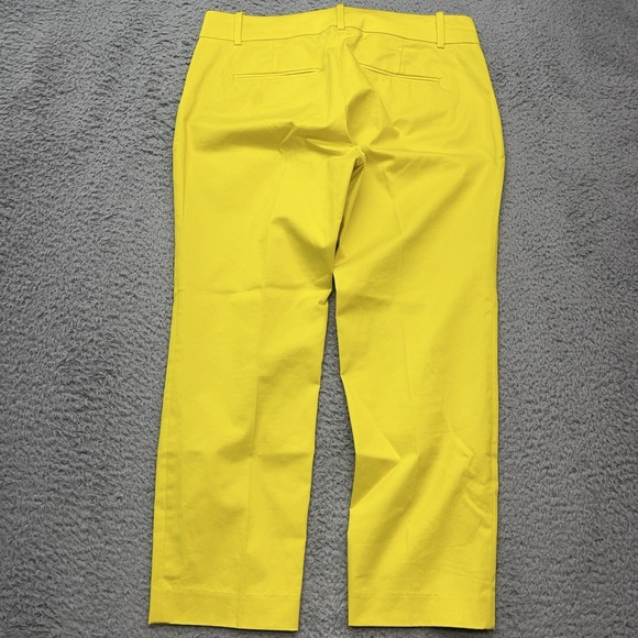 J Crew Cafe Capri Pants Lot of 2 Womens 4 Yellow & Green Stretch Chino Belt Loop - Picture 15 of 16